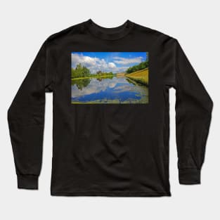 Springtime at Chatsworth, Derbyshire with cloud reflections Long Sleeve T-Shirt